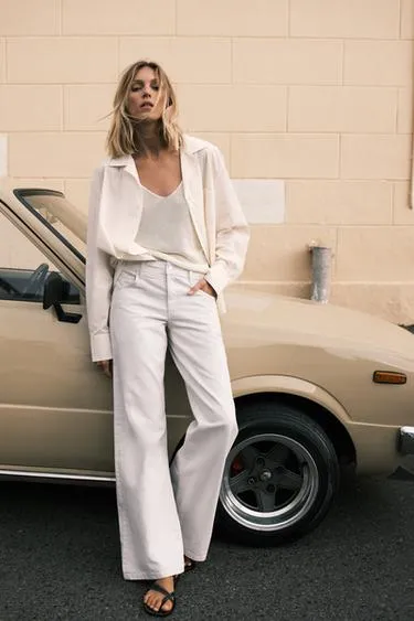 Джинсы WIDE-LEG с низкой посадкой — ZW COLLECTION