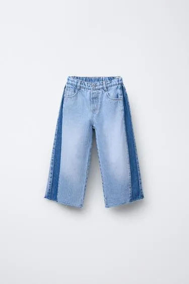 Комбинированные джинсы WIDE LEG