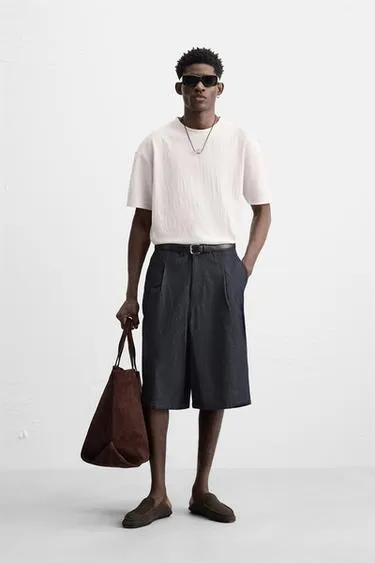 Футболка RELAXED FIT из рельефной ткани