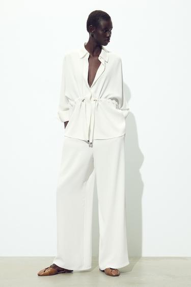 БРЮКИ WIDE LEG ИЗ КРЕПА