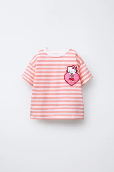 Футболка в полоску с принтом HELLO KITTY © SANRIO
