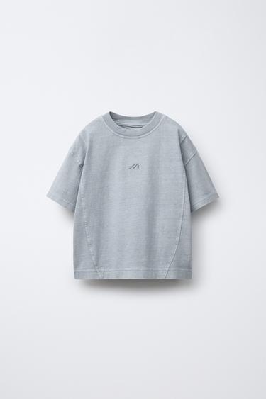 ФУТБОЛКА GARMENT DYE С ВЫШИТЫМ ЛОГОТИПОМ