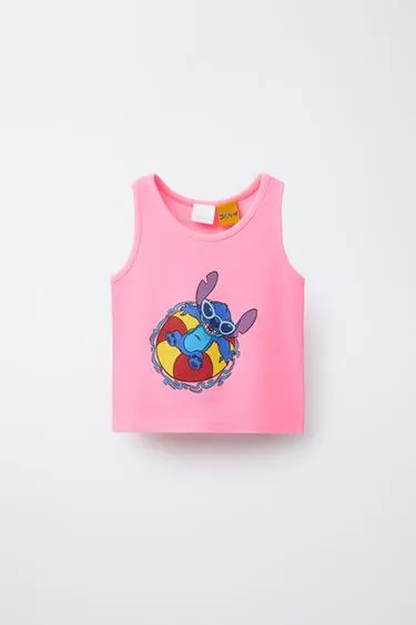 Ребристый топ с принтом LILO & STITCH © DISNEY