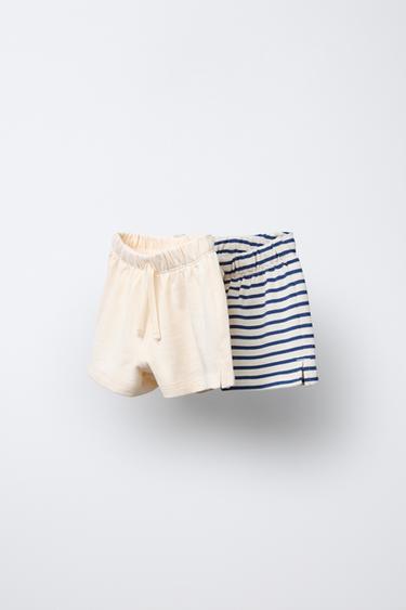 Zara Набор из 2 шортов-бермудов в полоску