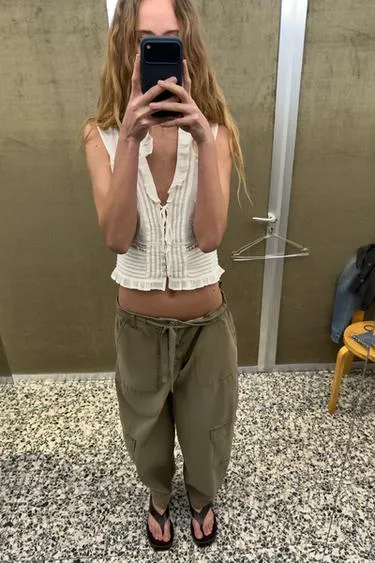 Топ из вышитой газы- Заказать в России