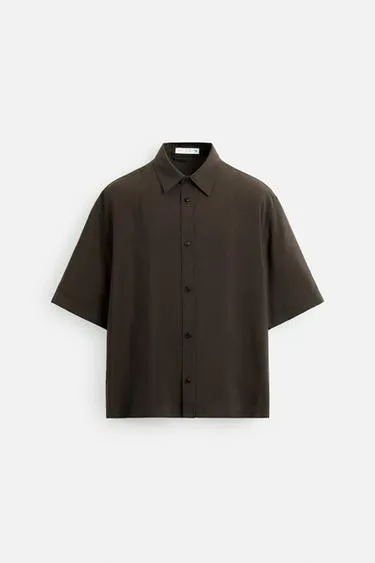 Рубашка RELAXED FIT из струящейся ткани