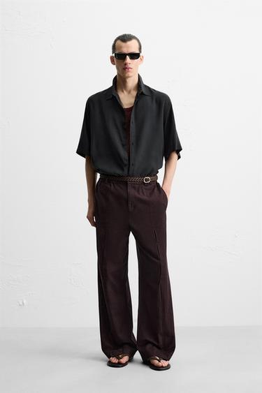 РУБАШКА RELAXED FIT ИЗ СТРУЯЩЕЙСЯ ТКАНИ
