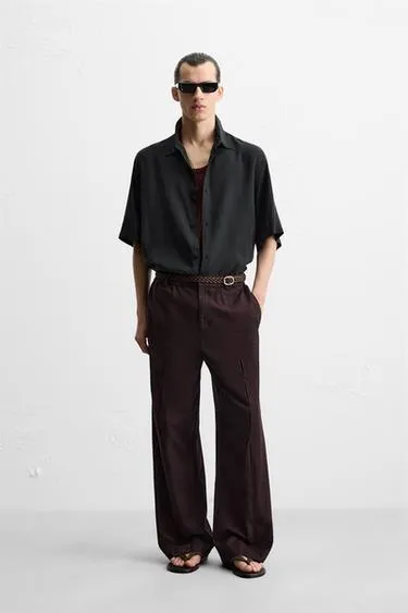Рубашка RELAXED FIT из струящейся ткани