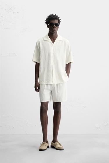 Zara Бермуды из льняной смеси