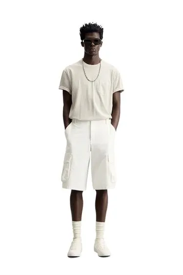 Футболка RELAXED FIT из ткани с эффектом потертости