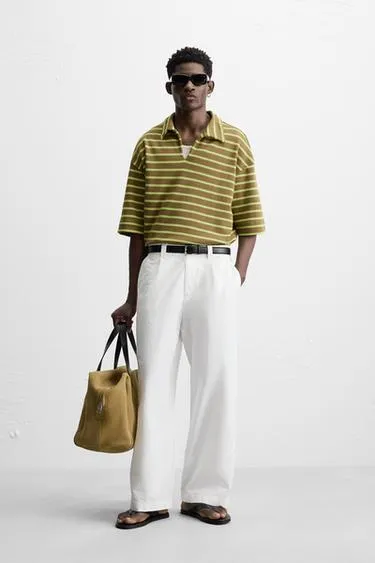 Поло RELAXED FIT в полоску