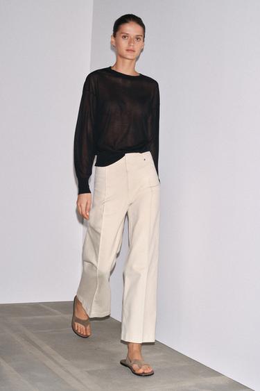 ДЖИНСЫ WIDE LEG С ВЫСОКОЙ ПОСАДКОЙ — ZW COLLECTION