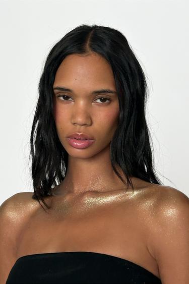 Спрей для тела zara golden decade с блестками