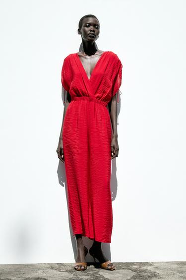 Zara Комбинезон с широким V-образным вырезом купить с доставкой.