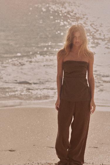 Zara Брюки свободного кроя