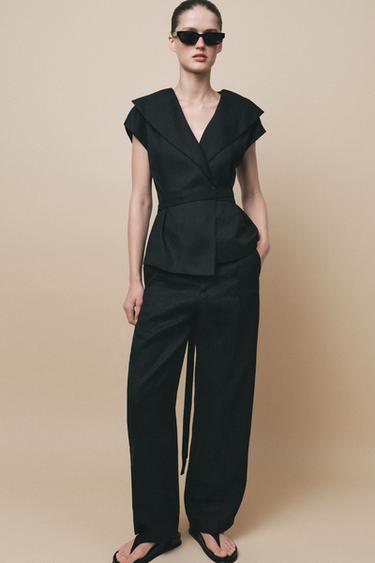 БРЮКИ ИЗ СМЕСОВОГО ЛЬНА — ZW COLLECTION