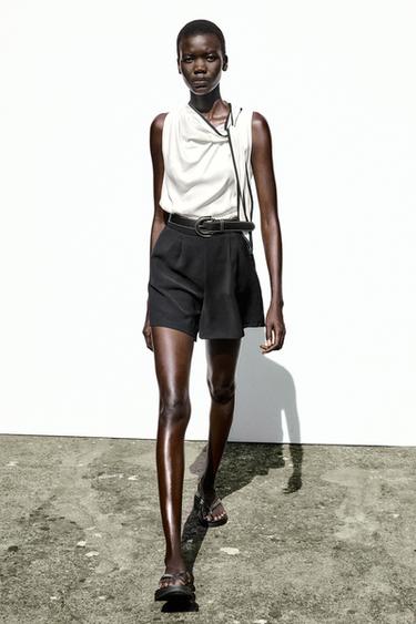 Zara Комбинезон с ремнем и контрастными деталями купить с доставкой.