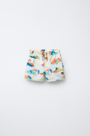 Zara 6-14 лет/плавки с принтом «остров» купить с доставкой.