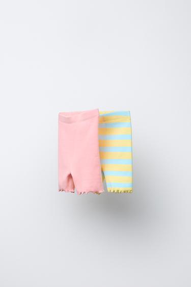 Zara Набор из двух гладких и принтованных велосипедных шорт