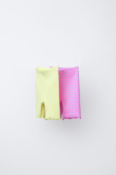 Zara Набор из двух гладких и принтованных велосипедных шорт