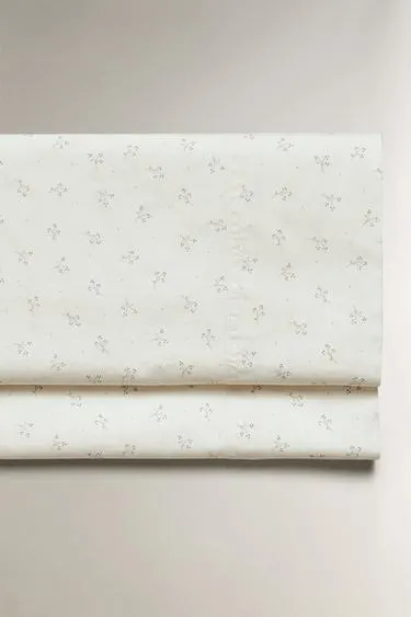 CHILDREN'S MINI FLOWER COTTON FLAT SHEET