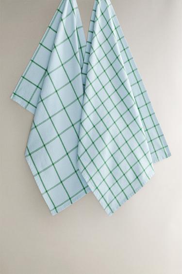 Zara Полотенца из чистого хлопка в клетку (набор из 2 шт.)