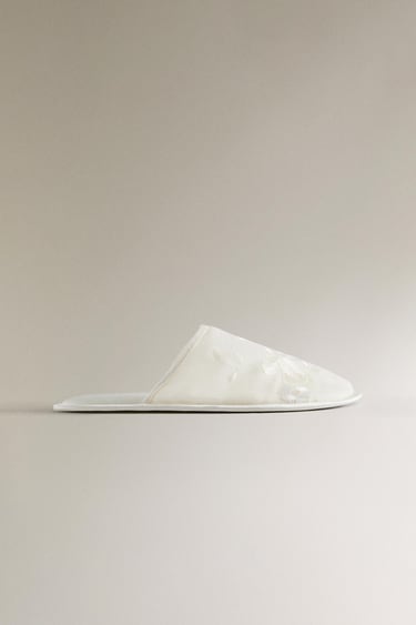 Zara Туфли-сабо из органзы с вышивкой купить с доставкой.
