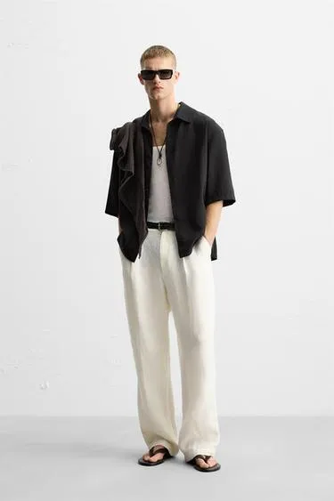 Рубашка RELAXED FIT из струящейся ткани