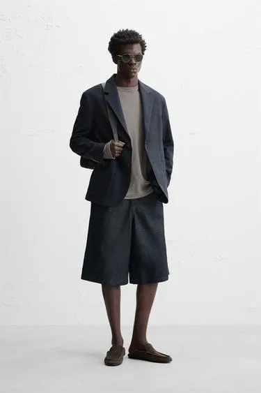 Блейзер REGULAR FIT из рельефной ткани
