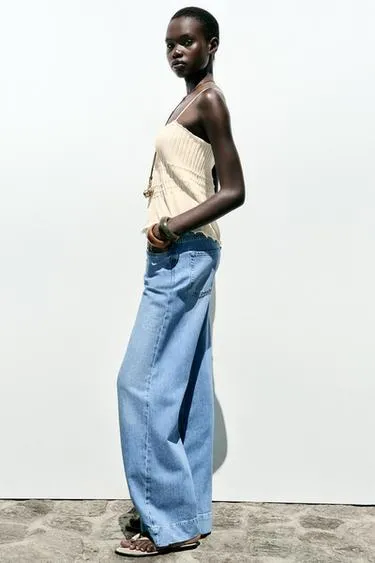 Джинсы Z1975 WIDE LEG HIGH WAIST с пуговицами
