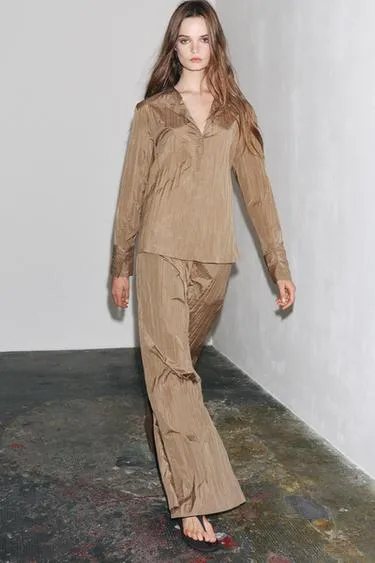 Брюки палаццо с защипами — ZW COLLECTION