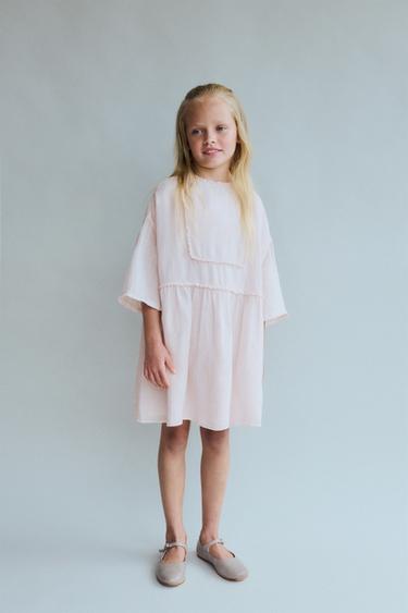 Zara Платье из 100% рами ограниченной коллекции для детей 6-10 лет купить с доставкой.