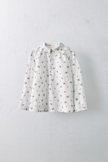 Zara Рубашка ZARA из макового поплина, 2-6 лет / лимитированное издание