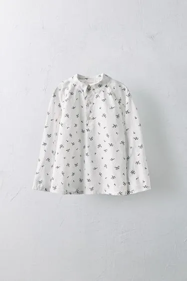Рубашка ZARA из макового поплина, 2-6 лет / лимитированное издание