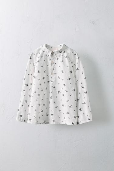 Zara Рубашка ZARA из макового поплина, 6-10 лет / лимитированное издание