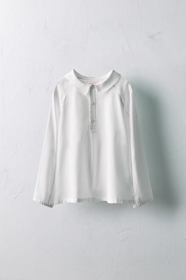 Zara Рубашка ZARA с V-образным вырезом, 6-10 лет / лимитированное издание