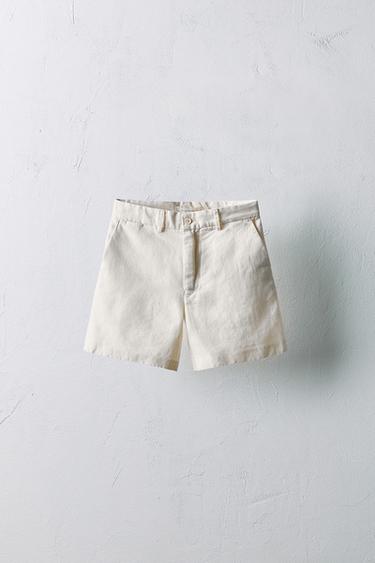 Бермуды из льняной смеси limited edition
