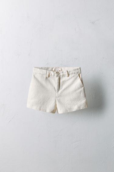 Бермуды из льняно-хлопковой смеси limited edition