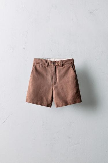 Бермуды из льняно-хлопковой смеси limited edition