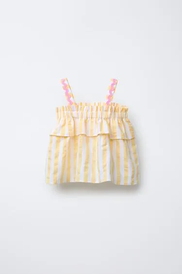 Оп в полоску с волнистыми деталями CASA LAWA © X ZARA KIDS