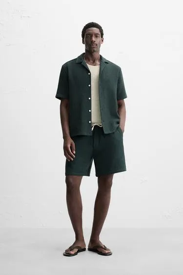 Рубашка RELAXED-FIT из рельефной ткани