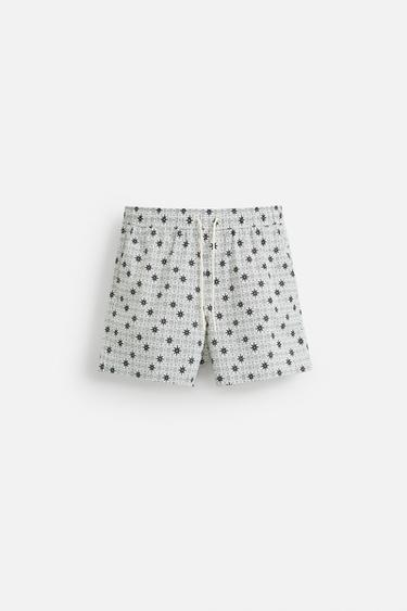 Zara Плавки с геометрическим принтом купить с доставкой.