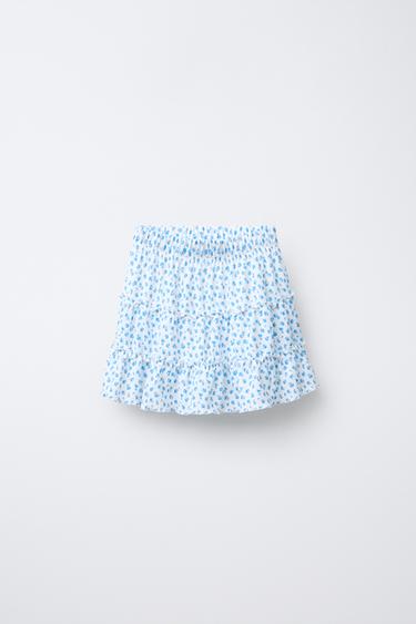 Zara Юбка-шорты из рельефной ткани с принтом купить с доставкой.