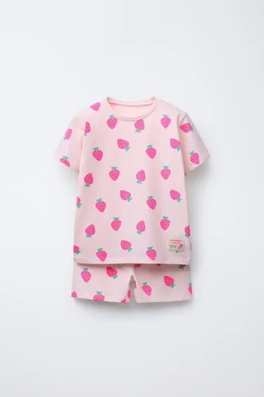 Пижама с земляникой, 2-6 лет