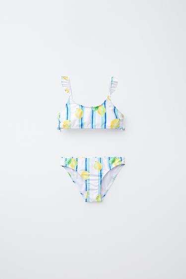 Zara Купальник 6-14 лет / лимонный