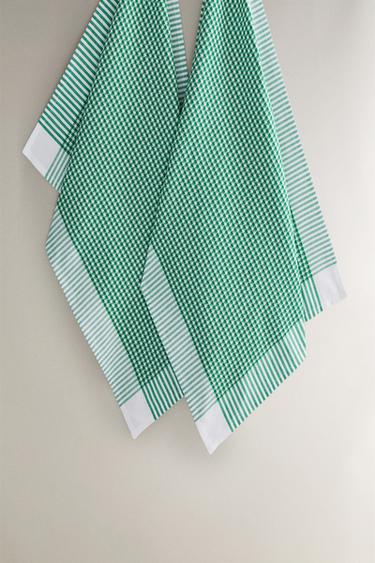 Zara Набор махровых хлопковых чайных полотенец (набор из 2 штук)