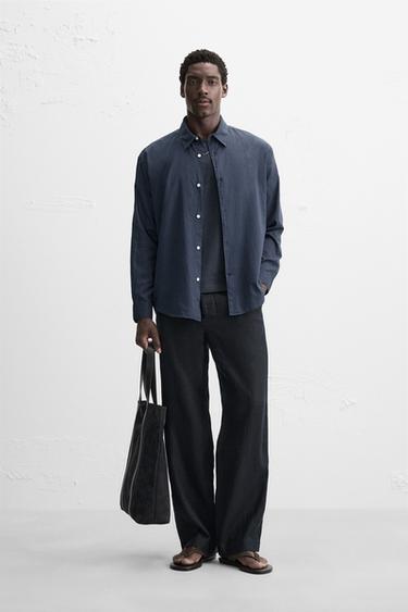 Zara Брюки STRAIGHT-LEG из 100% льна купить с доставкой.