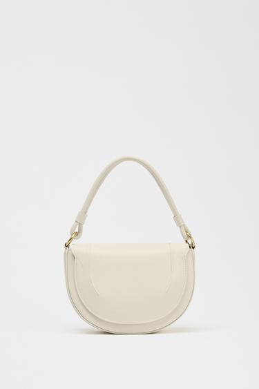 Zara Сумка через плечо из холста с отстрочкой