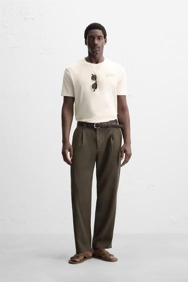 Zara Футболка с контрастным принтом