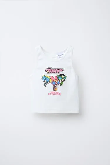 Топ с принтом POWERPUFF GIRL™ в рубчик